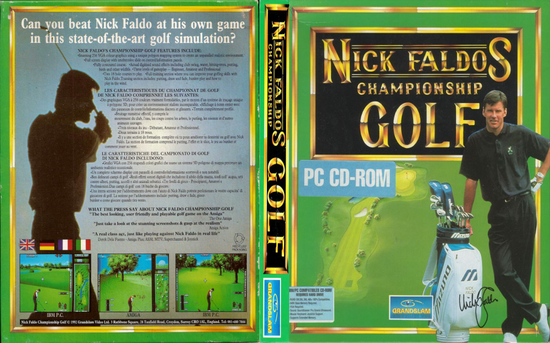 Nick Faldo's Championship Golf — box-texture (EU)