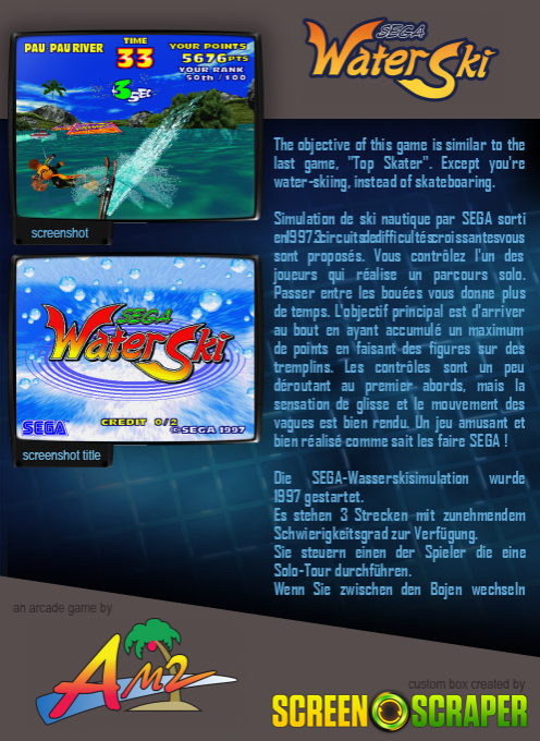 Sega Water Ski — box-2D-back (SS)