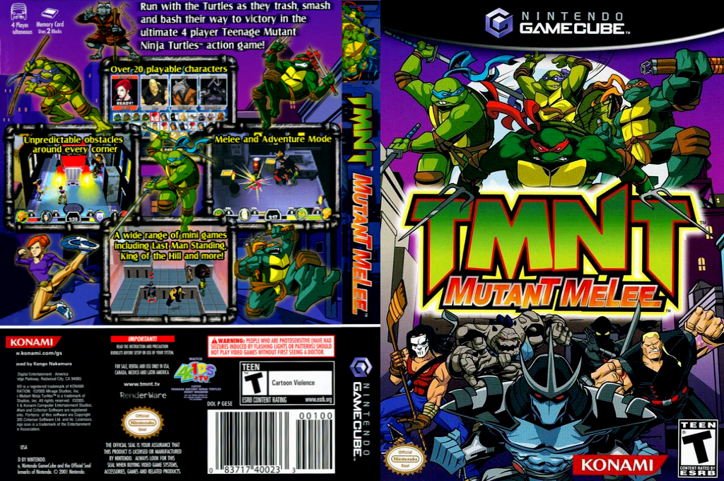 TMNT - Mutant Melee — box-texture (US)