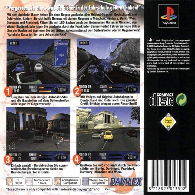 Autobahn Raser II — box-2D-back (DE)