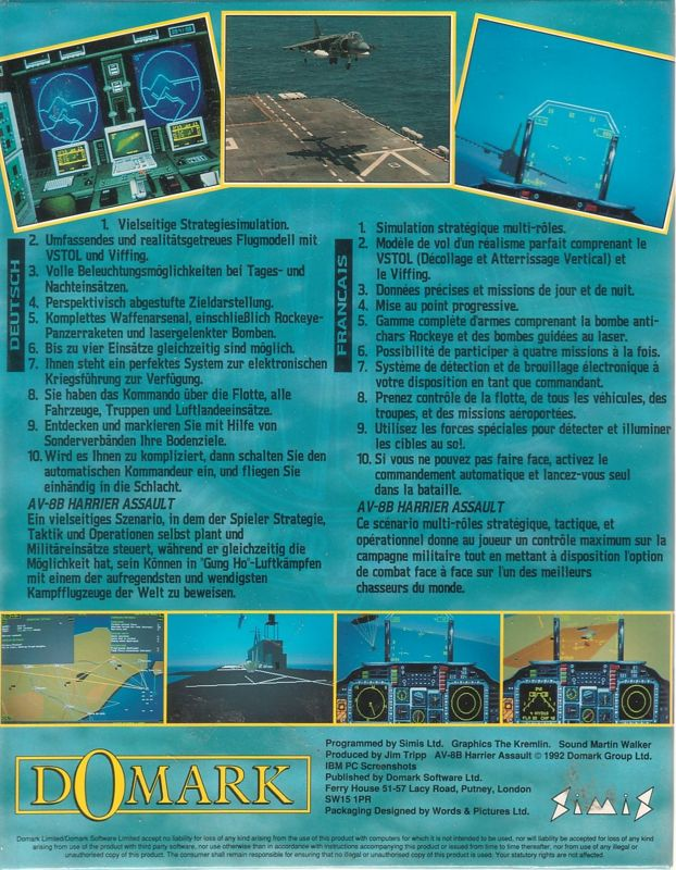 Av8b Harrier Assault — box-2D-back (EU)