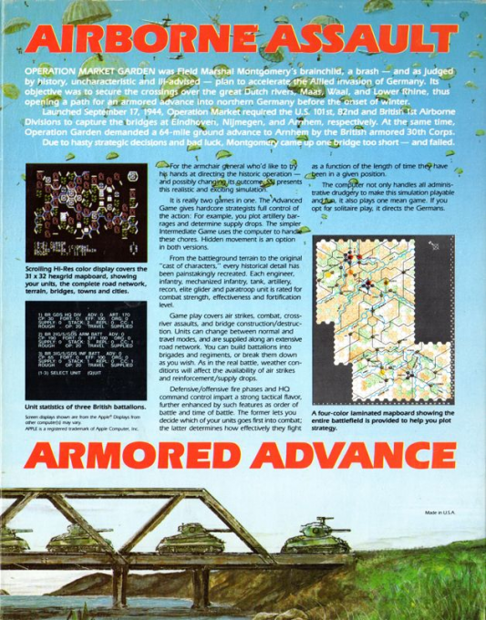 Operation Market Garden - Drive on Arnhem, September 1944 — box-2D-back (US)