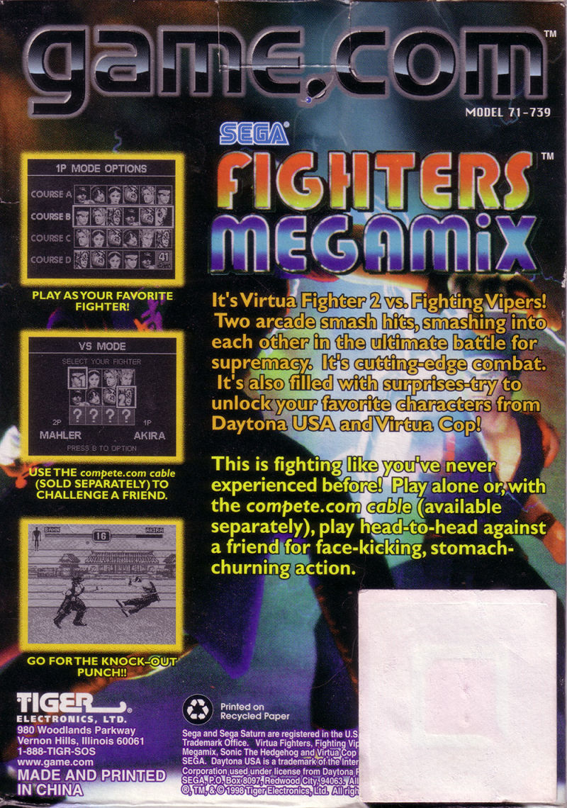 Fighters Megamix — box-2D-back (US)