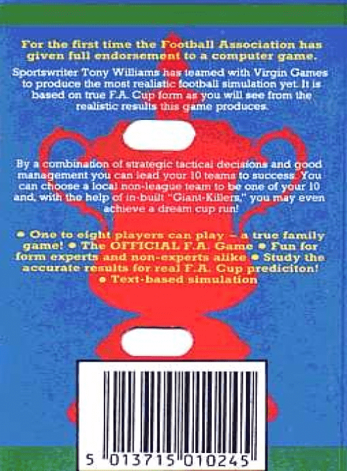 FA Cup Football — box-2D-back (WOR)