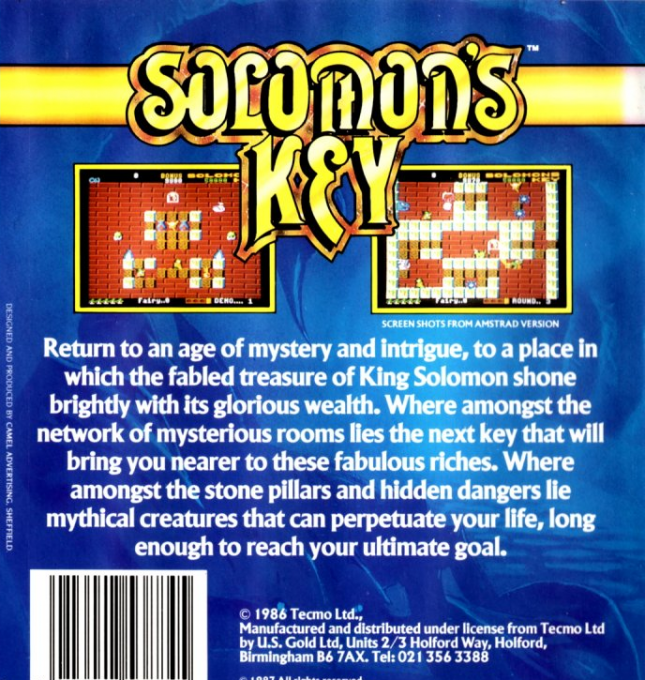 Solomon's Key — box-2D-back (EU)