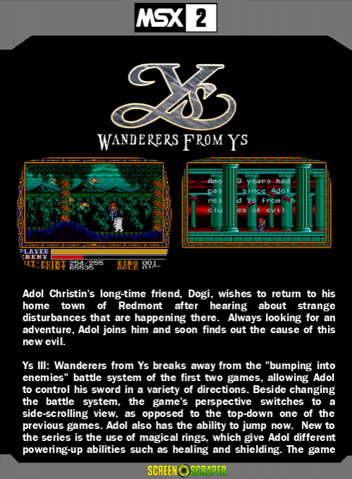 Ys - Wanderers From Ys — box-2D-back (SS)
