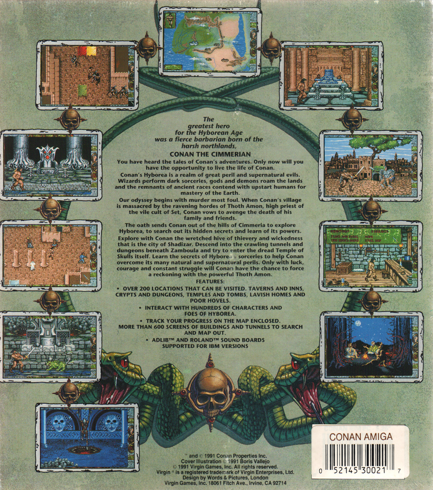 Conan - The Cimmerian — box-2D-back (CUS)