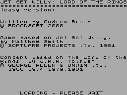 Jet Set Willy - Lord of the Rings - Easy — sstitle (WOR)