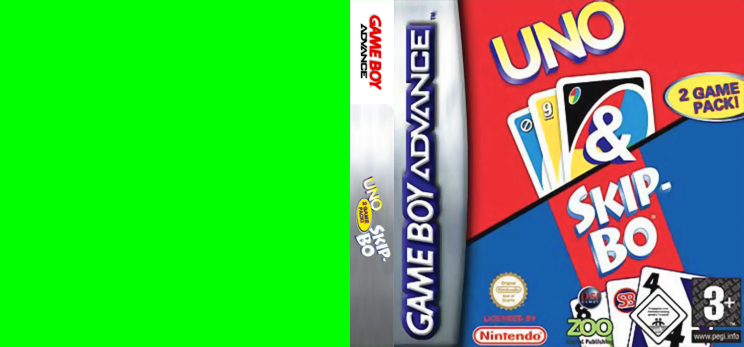 2 Game Pack! - Uno + Skip-Bo — box-texture (EU)