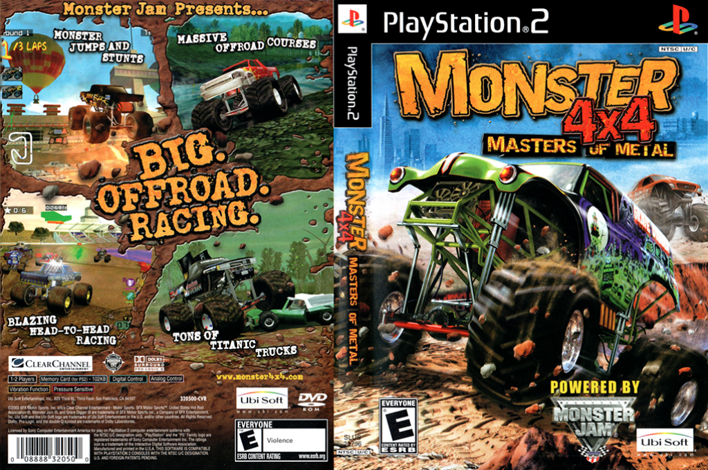Monster 4x4 - Masters of Metal — box-texture (US)