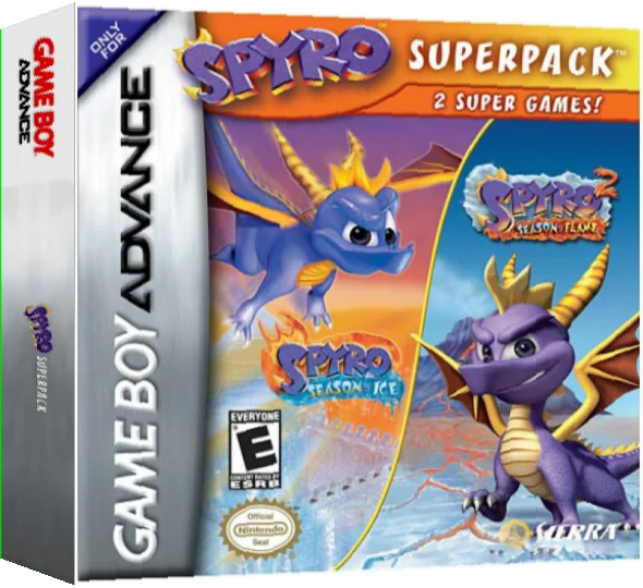 Spyro Superpack - Spyro - Season of Ice + Spyro 2 - Season of Flame — box-3D (US)