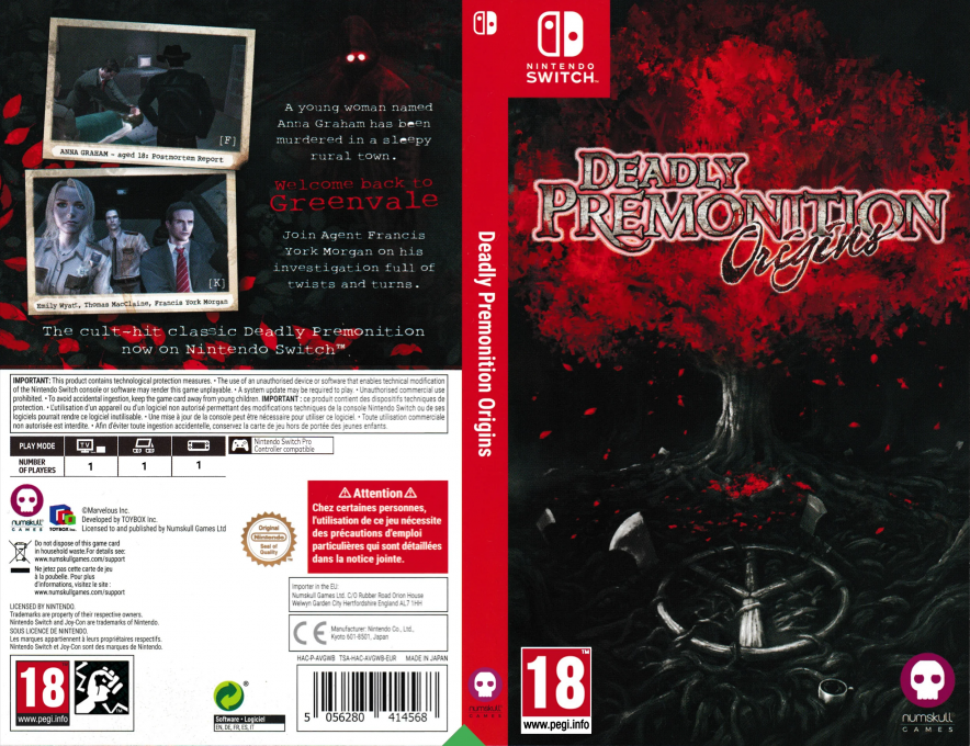 Deadly Premonition Origins — box-texture (EU)