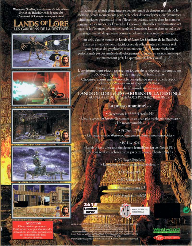 Lands Of Lore - Guardians Of Destiny — box-2D-back (FR)