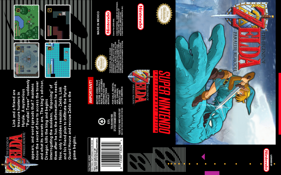 Legend Of Zelda, The : Parallel Remodel — box-texture (US)