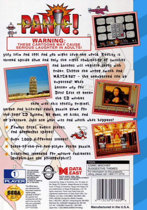 Panic! — box-2D-back (US)