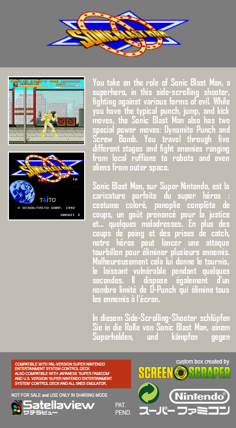 Sonic Blast Man — box-2D-back (SS)