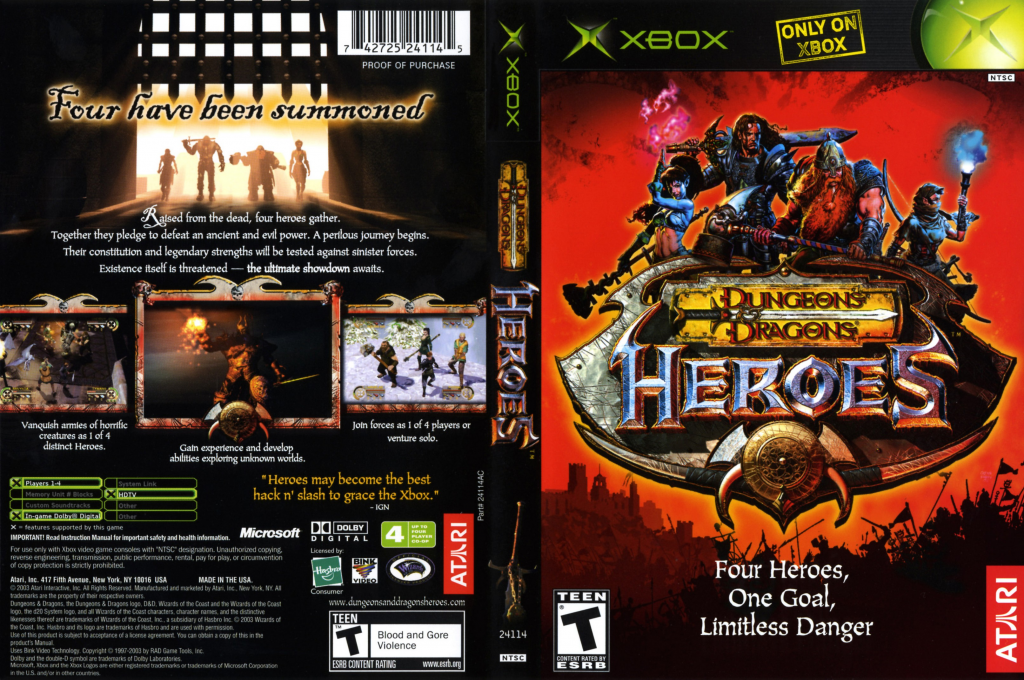 Dungeons & Dragons - Heroes — box-texture (US)