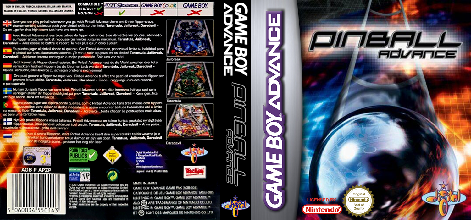 Pinball Advance — box-texture (EU)
