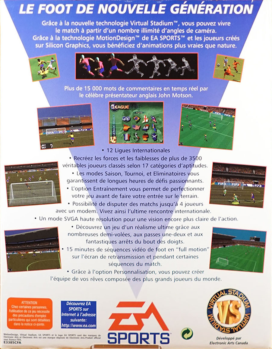 FIFA Soccer 96 — box-2D-back (FR)