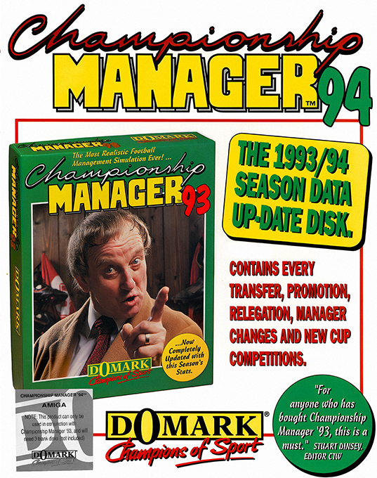 Championship Manager '94 Season Disk - End of Season '93-'94 box art