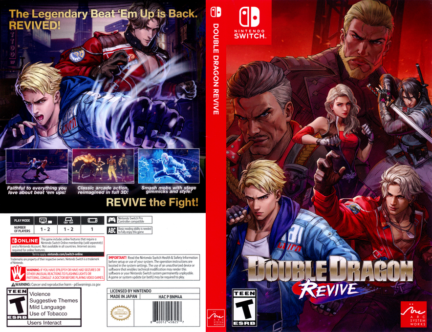 Double Dragon Revive — box-texture (US)