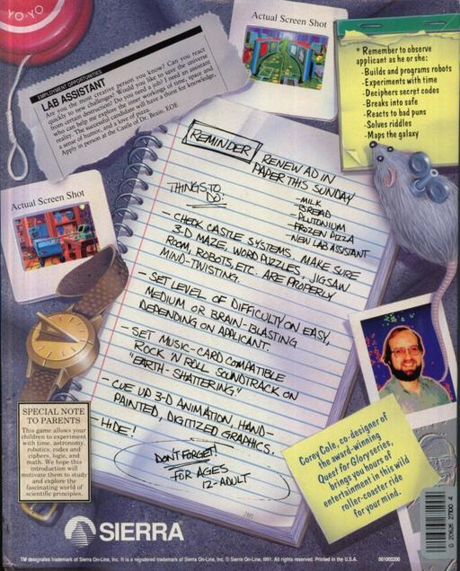 Castle of Dr. Brain — box-2D-back (EU)