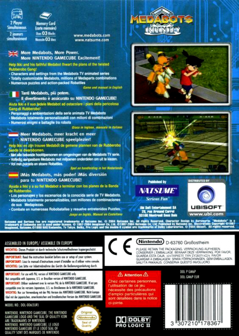 Medarot Brave — box-2D-back (EU)
