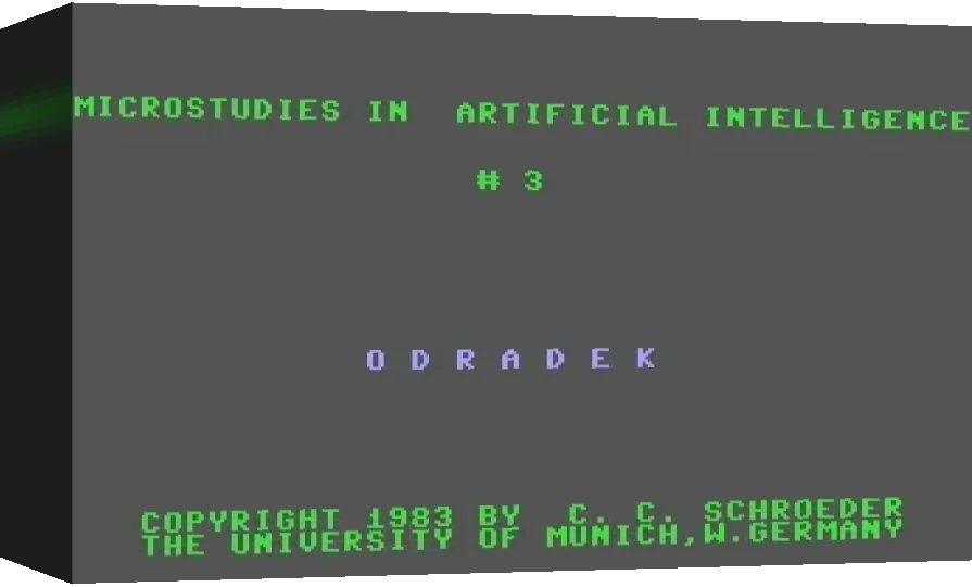Odradek : Microstudies in Artificial Intelligence #3 — box-3D (WOR)
