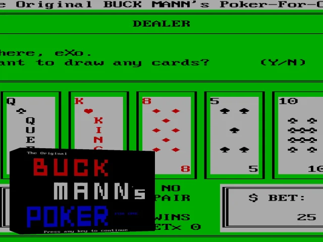 Original Buck Mann's Poker For One, The — mixrbv2 (WOR)