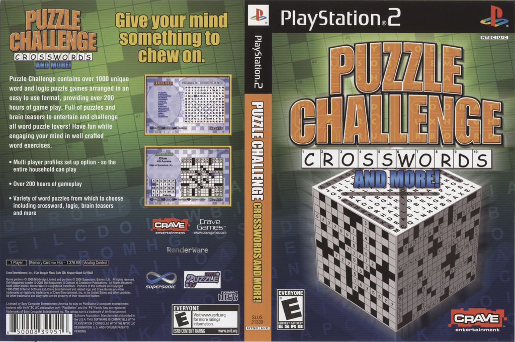 Puzzle Challenge - Crosswords And More ! — box-texture (US)