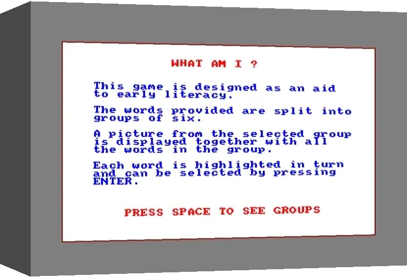 What Am I — box-3D (WOR)