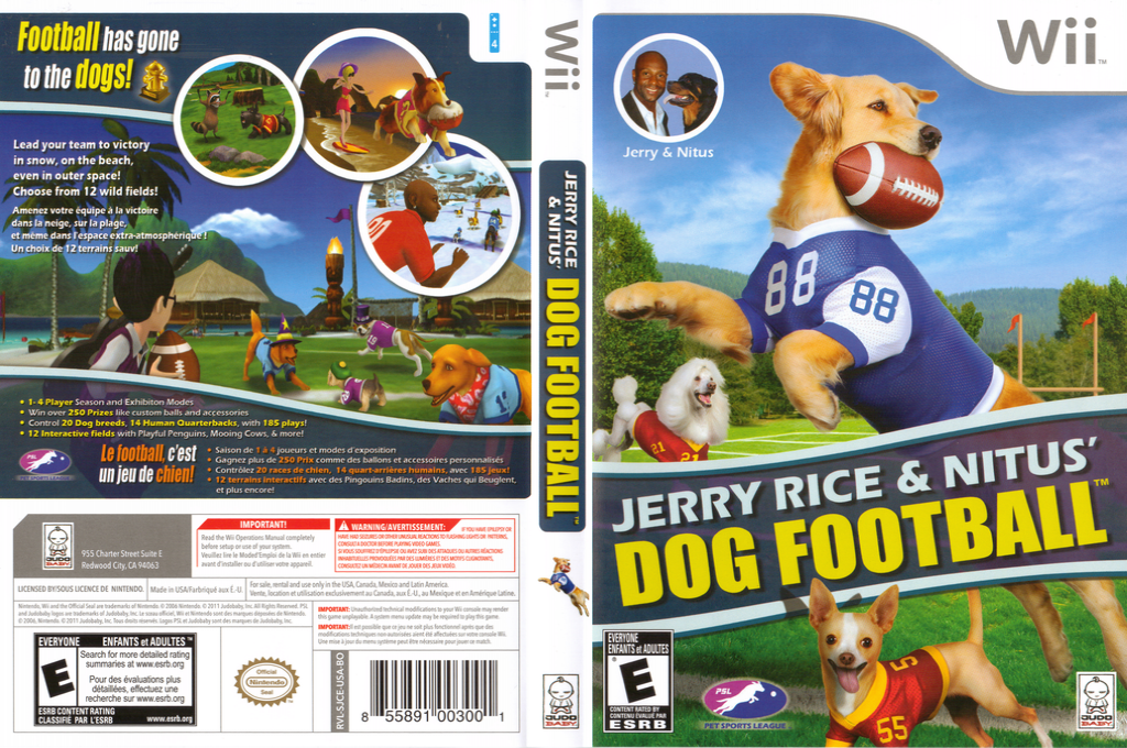 Jerry Rice & Nitus' Dog Football — box-texture (US)