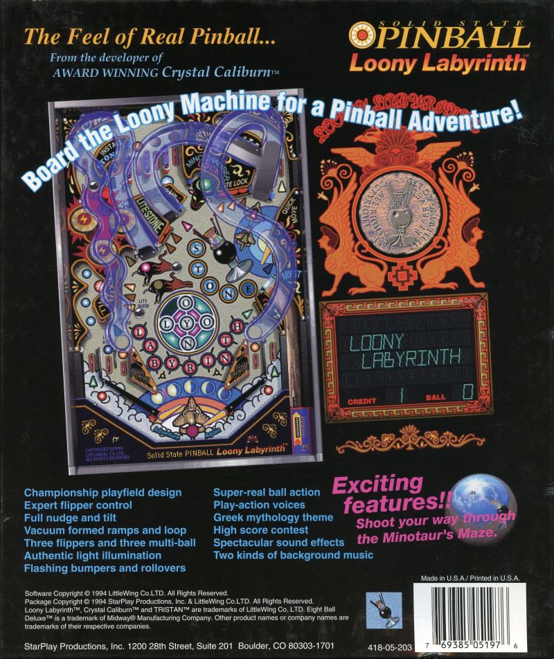 Loony Labyrinth — box-2D-back (US)