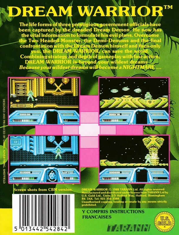 Dream Warrior — box-2D-back (EU)