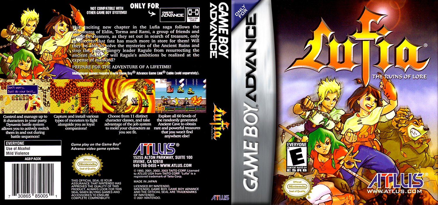 Lufia - The Ruins Of Lore — box-texture (US)