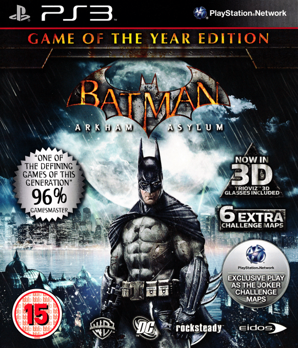 Batman - Arkham Asylum - Game of the Year Edition — box-2D (UK)