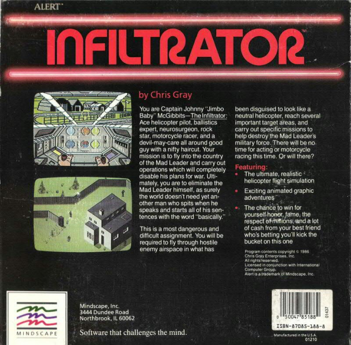 Infiltrator — box-2D-back (US)