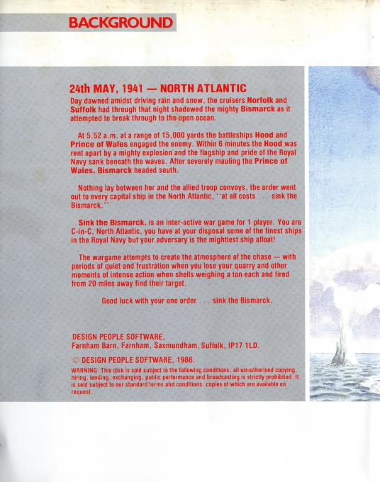 Sink The Bismarck — box-2D-back (WOR)