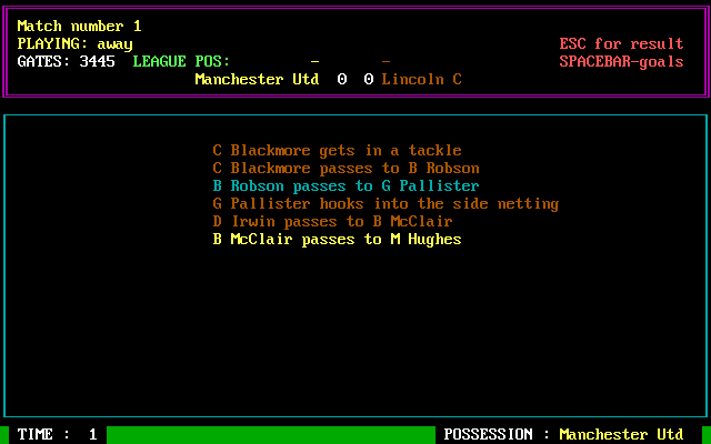 Soccer Game II, The — ss (WOR)