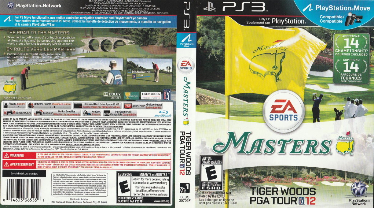 Tiger Woods PGA Tour 12 - The Masters — box-texture (CA)