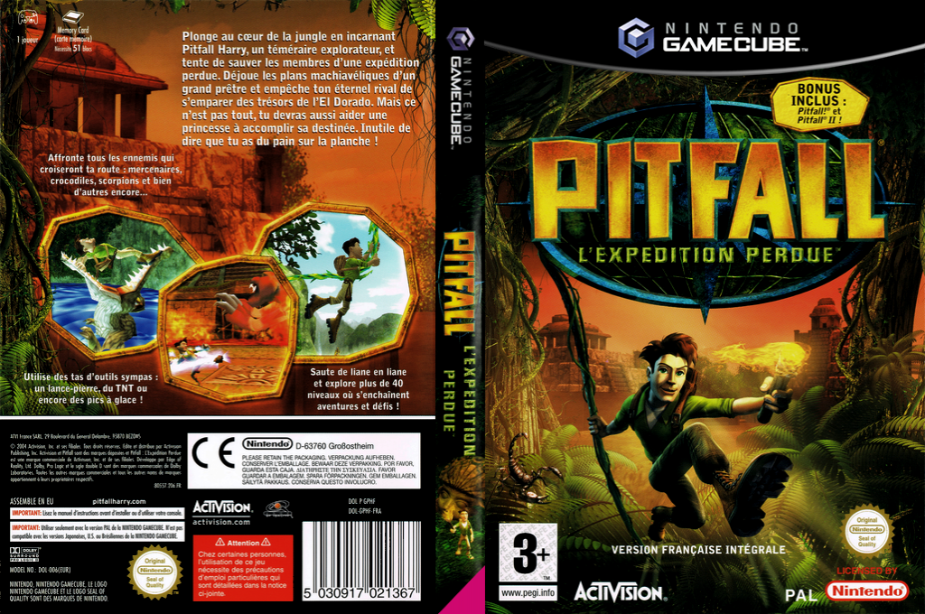 Pitfall - The Lost Expedition — box-texture (FR)