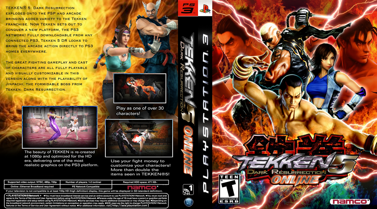 Tekken 5 - Dark Resurrection — box-texture (US)