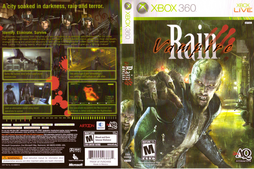 Vampire Rain — box-texture (US)