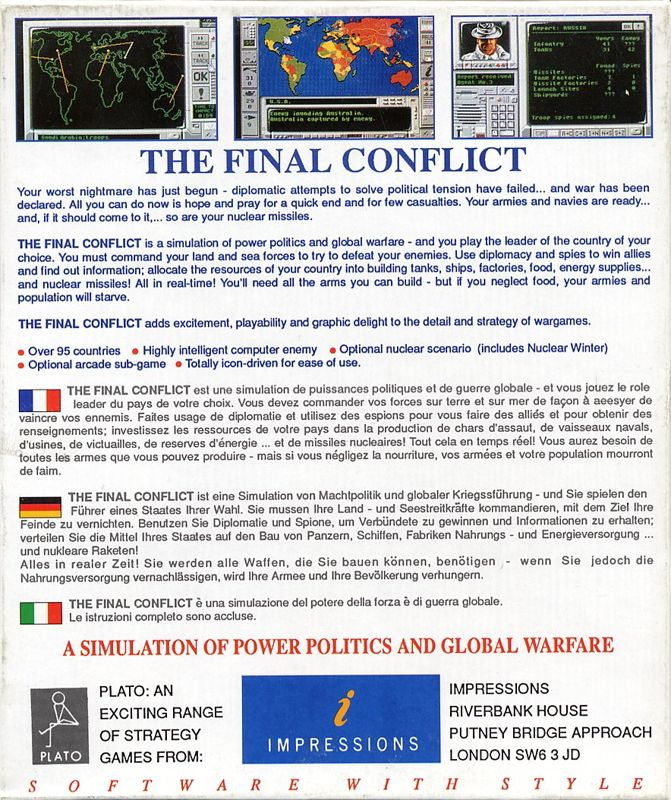 Final Conflict, The — box-2D-back (EU)