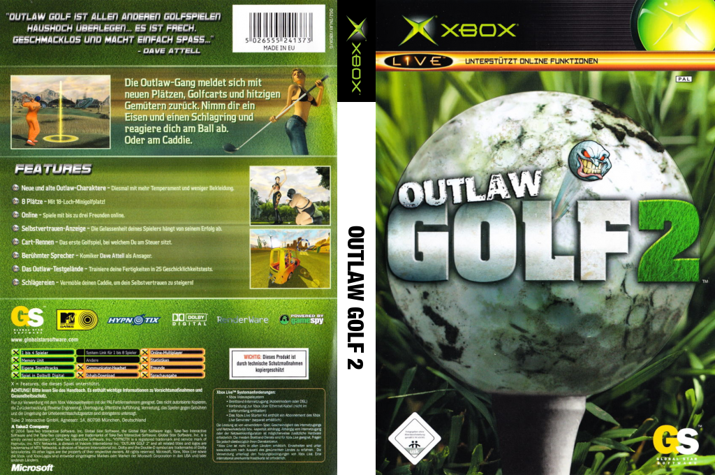 Outlaw Golf 2 — box-texture (DE)