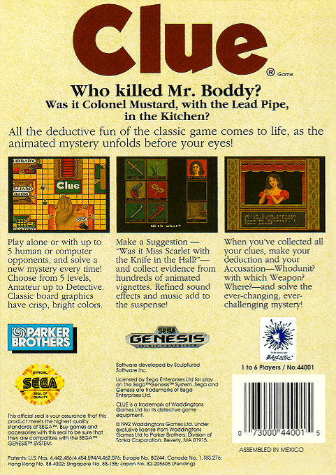 Clue — box-2D-back (US)