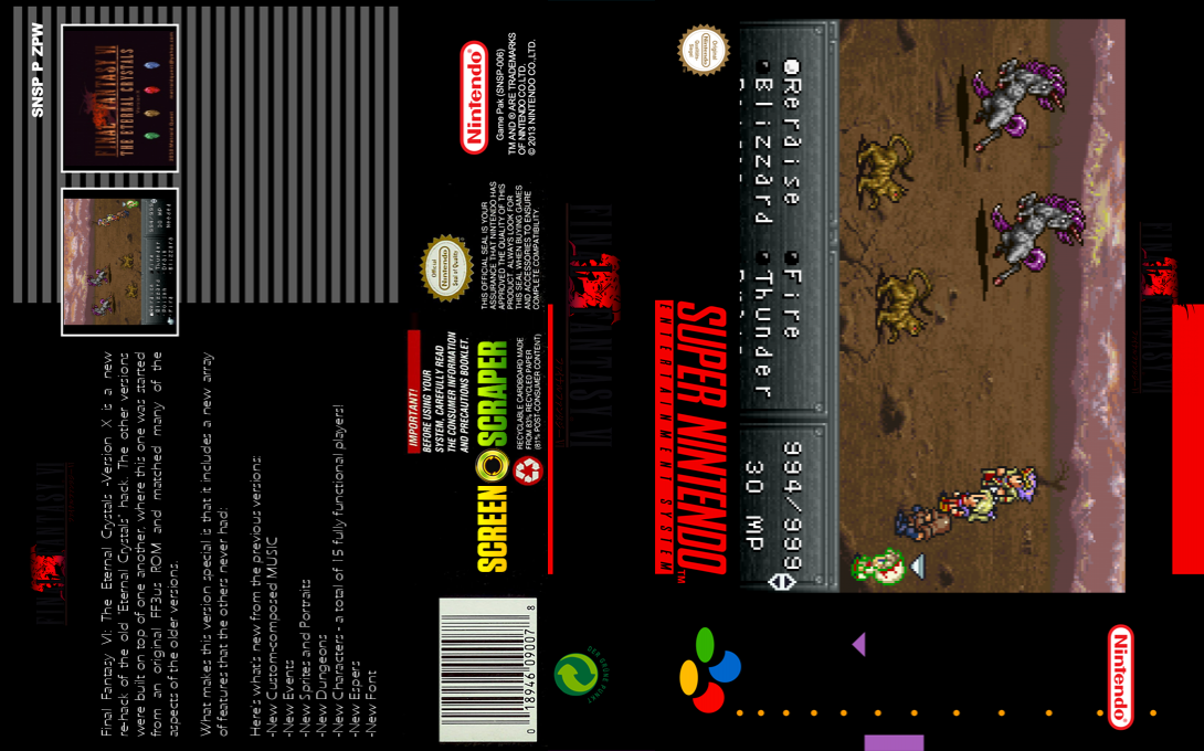 Final Fantasy VI : The Eternal Crystals — box-texture (SS)