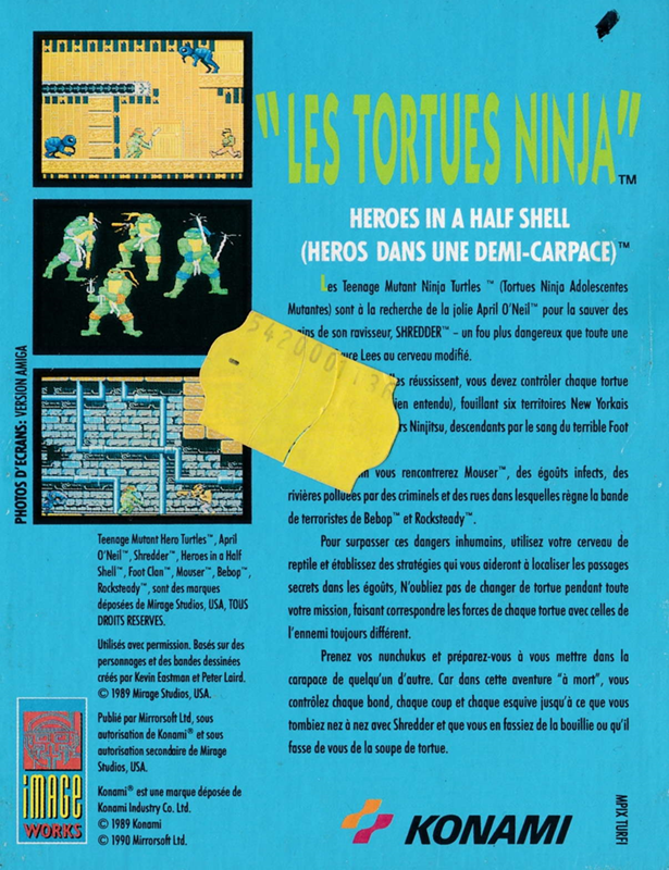 Teenage Mutant Hero Turtles — box-2D-back (FR)