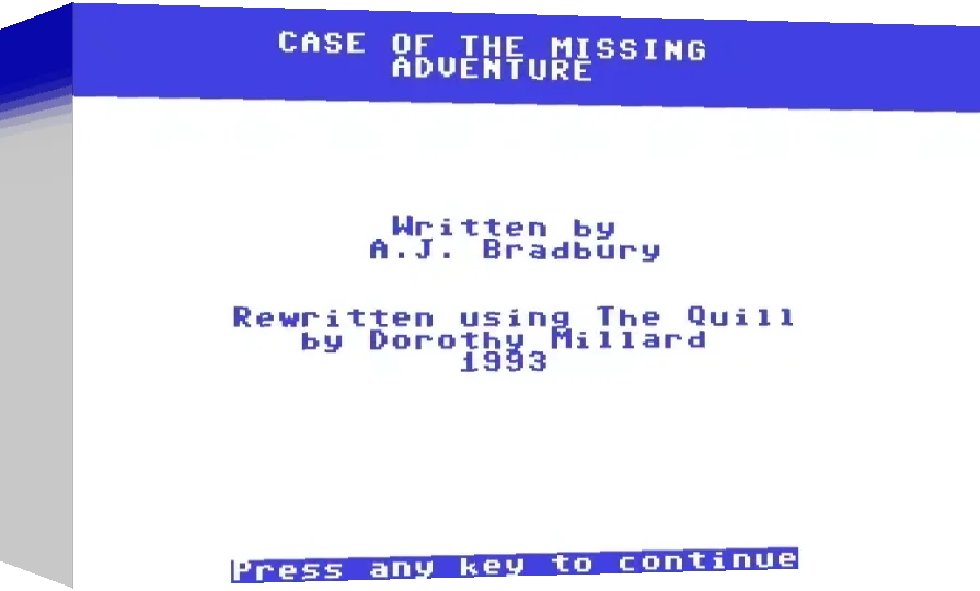 Case of the Missing Adventure — box-3D (WOR)