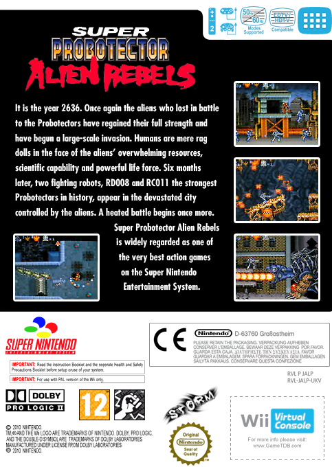 Super Probotector - Alien Rebels — box-2D-back (EU)